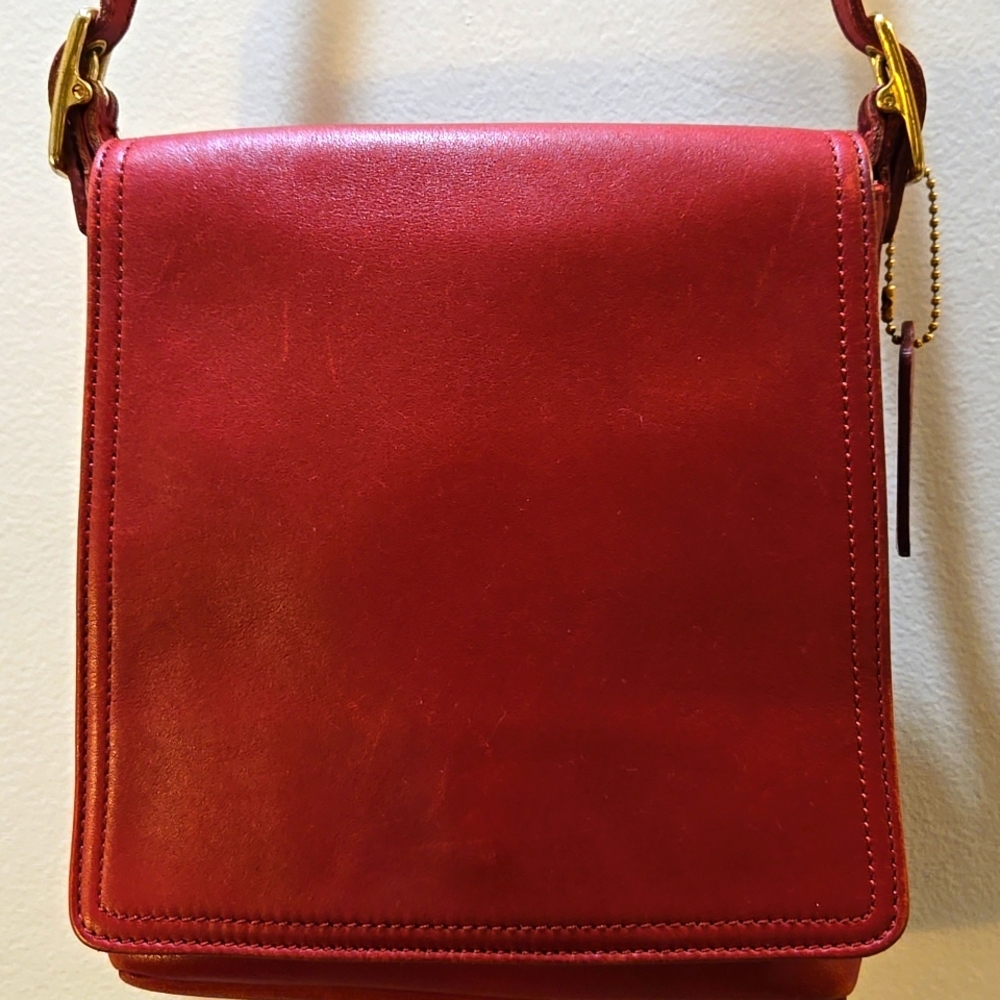 Coach - Legacy Vintage Flap Crossbody Bag- RED